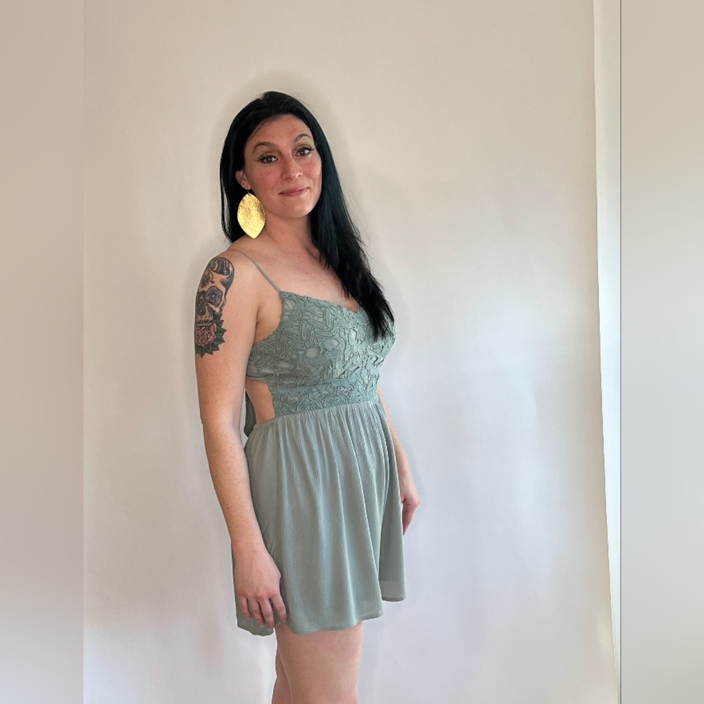 Crochet Busted Romper with Back Tie Detail, Various Sizes, NWT